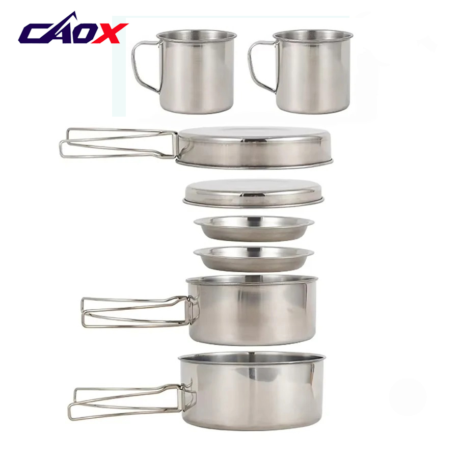 CAOX 8-teiliges Camping-Kochge – Camping Cooking Set Large Bewertung und Preis