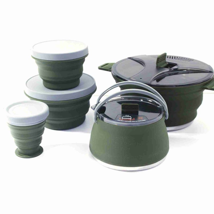 Klappbares Topf-Set, tragbares – Camping Cooking Set Compact Bewertung und Preis
