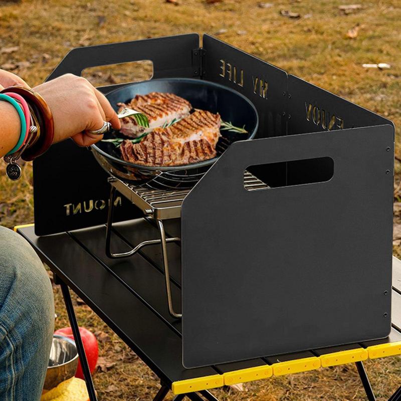 Vierfacher Gasherd Windschutz  – Camping Cooking Windscreen Bewertung und Preis
