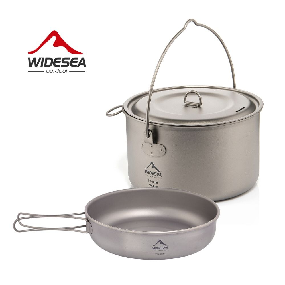 Wideea Camping Geschirr Titan  – Camping Cooking Set Large Bewertung und Preis