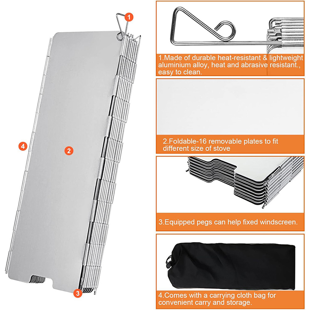 Leichter, faltbarer Campingkoc – Camping Cooking Windscreen Bewertung und Preis