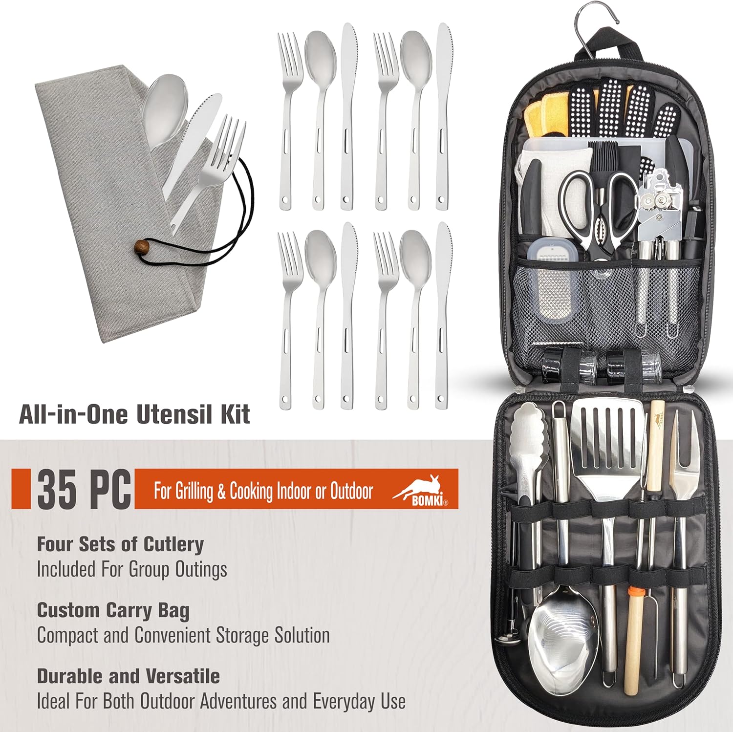 Camping-Grillbesteck-Set für O – Camping Cooking Essentials Kit Bewertung und Preis