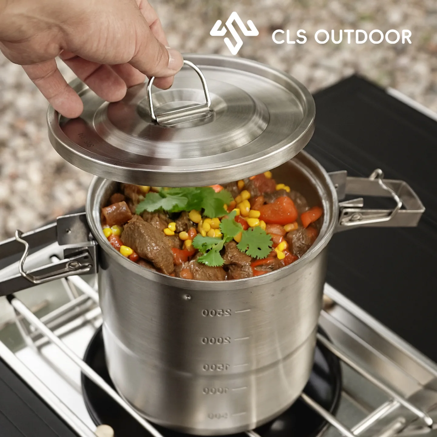Outdoor-Camping 304 Edelstahl  – Camping Hanging Cooking Pot Bewertung und Preis