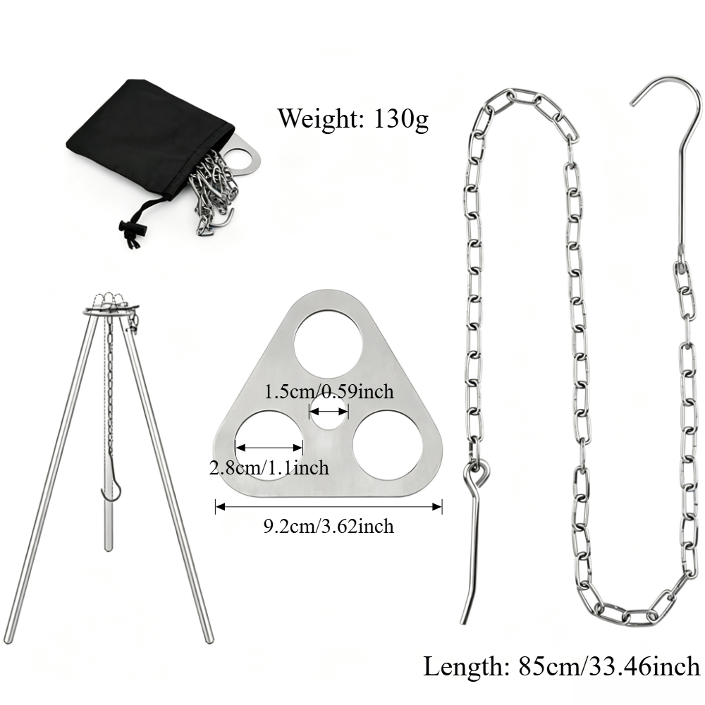 Verstellbares Camping-Stativ f – Camping Hanging Cooking Pot Bewertung und Preis
