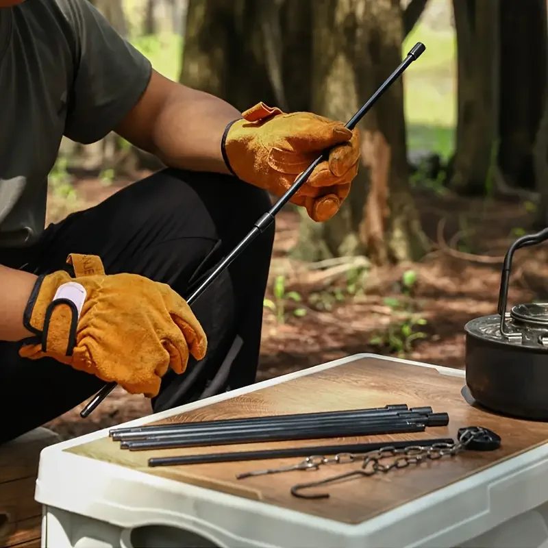 Großer Outdoor-Feuerständer, t – Camping Hanging Cooking Pot Bewertung und Preis