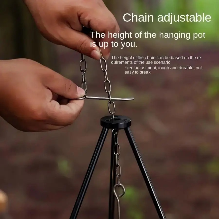 Großer Outdoor-Feuerständer, t – Camping Hanging Cooking Pot Bewertung und Preis