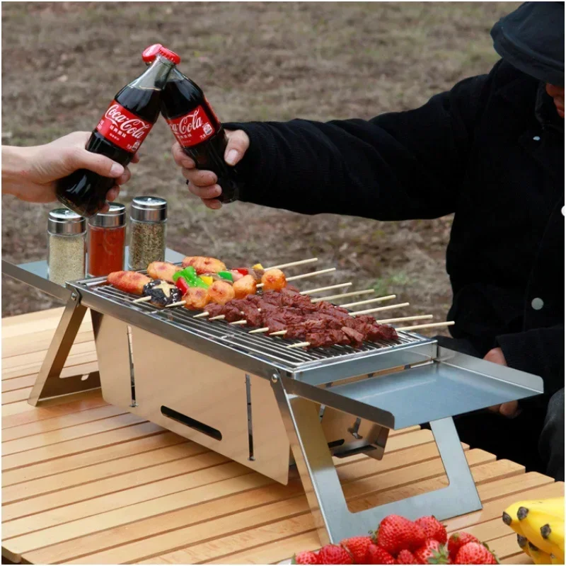Tragbarer BBQ-Grill aus Edelst – Camping Cooking Set Compact Bewertung und Preis
