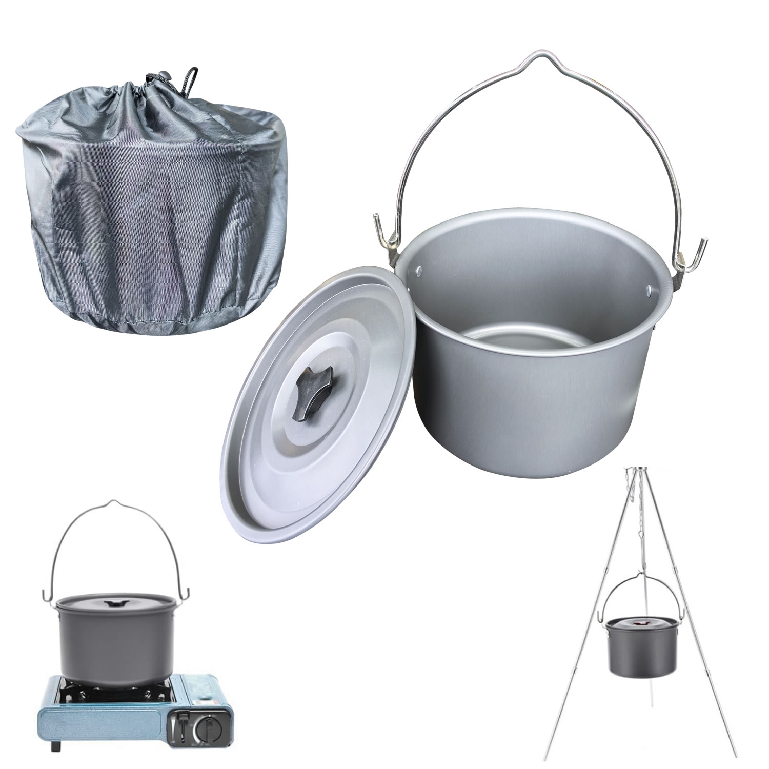 4L Outdoor-Hängetopf Camping-P – Camping Hanging Cooking Pot Bewertung und Preis