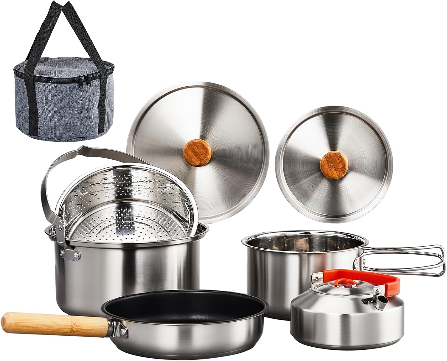 6-teiliges Kochgeschirr-Set, l – Camping Cooking Kettle Bewertung und Preis