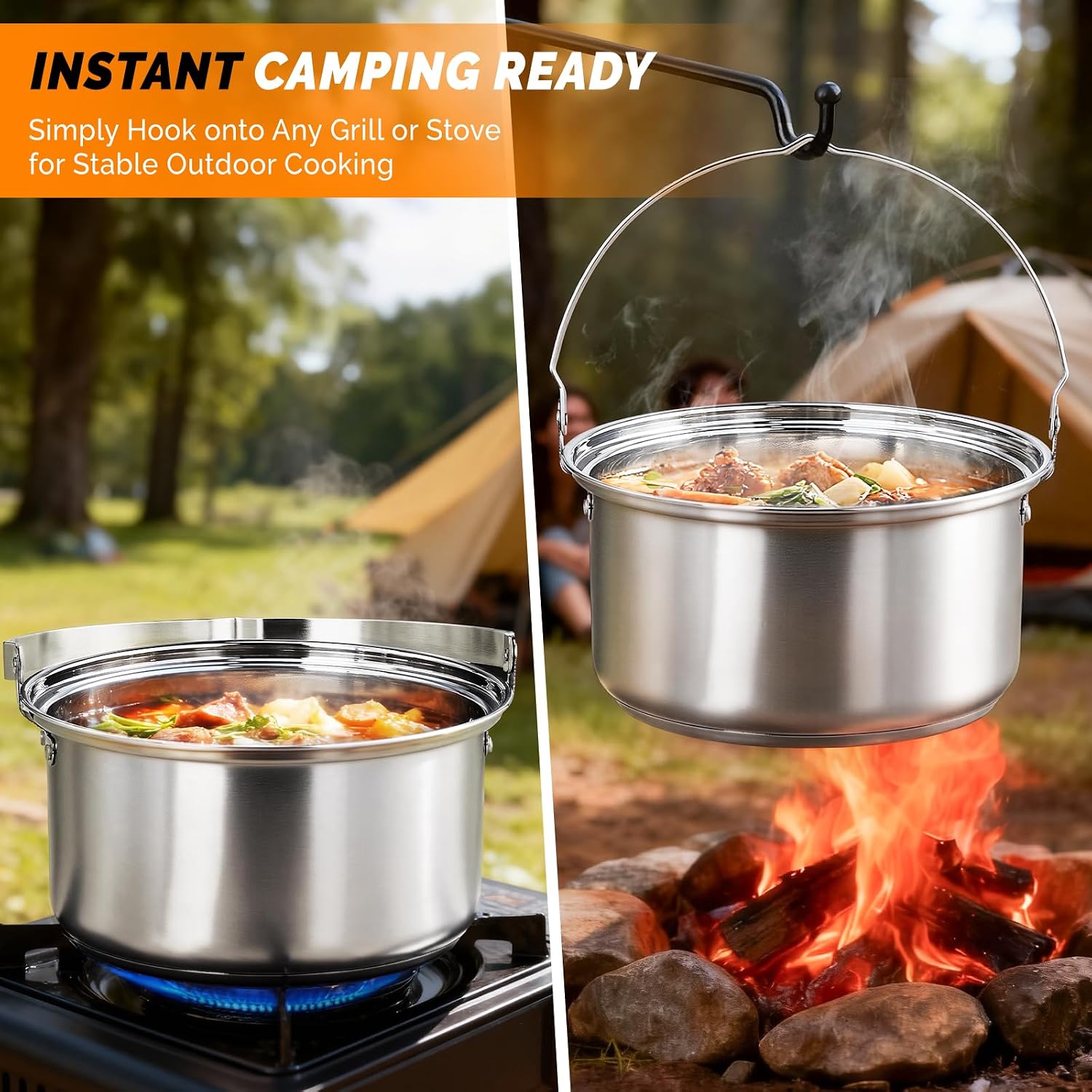 6-teiliges Kochgeschirr-Set, l – Camping Cooking Kettle Bewertung und Preis