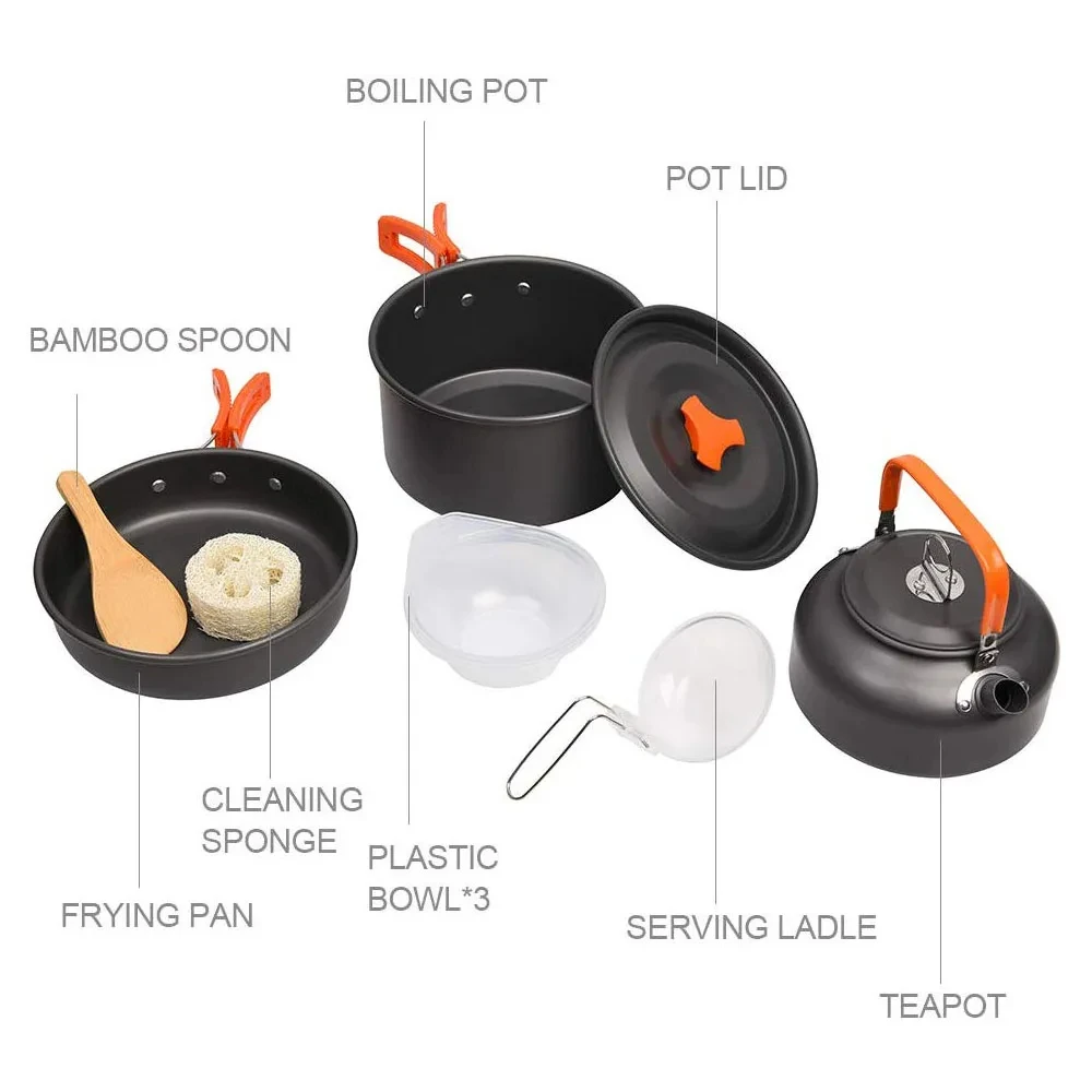 Camping-Kochgeschirr-Set Outdo – Camping Cooking Set 2 Person Bewertung und Preis