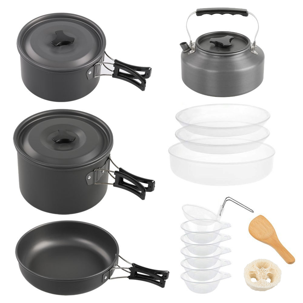 Großes Outdoor-Kochset, 2-4 Pe – Camping Cooking Set Large Bewertung und Preis