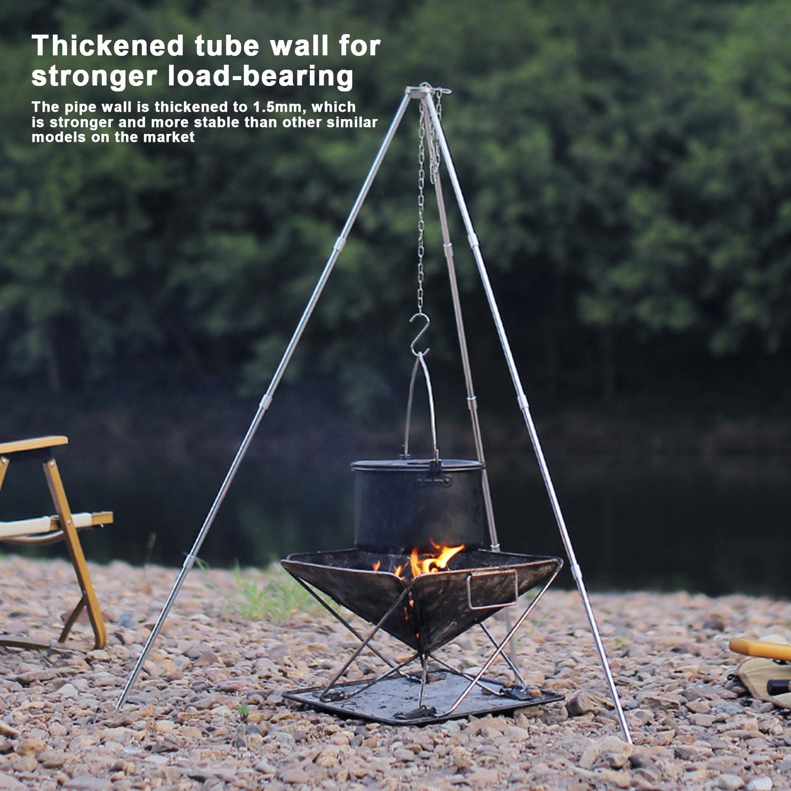 Großer Outdoor-Lagerfeuer-Drei – Camping Hanging Cooking Pot Bewertung und Preis