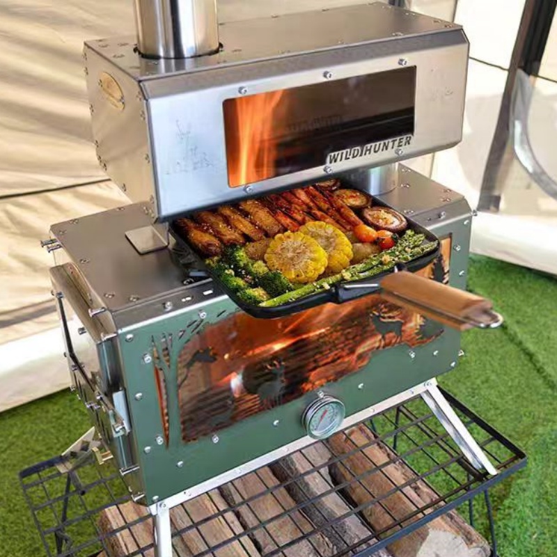 Camping-Holzofen mit 2-Seiten- – Camping With Cooking Bewertung und Preis