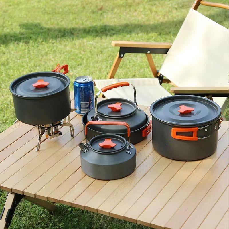 Tragbares Aluminium-Camping-Ko – Camping Cooking Set Large Bewertung und Preis