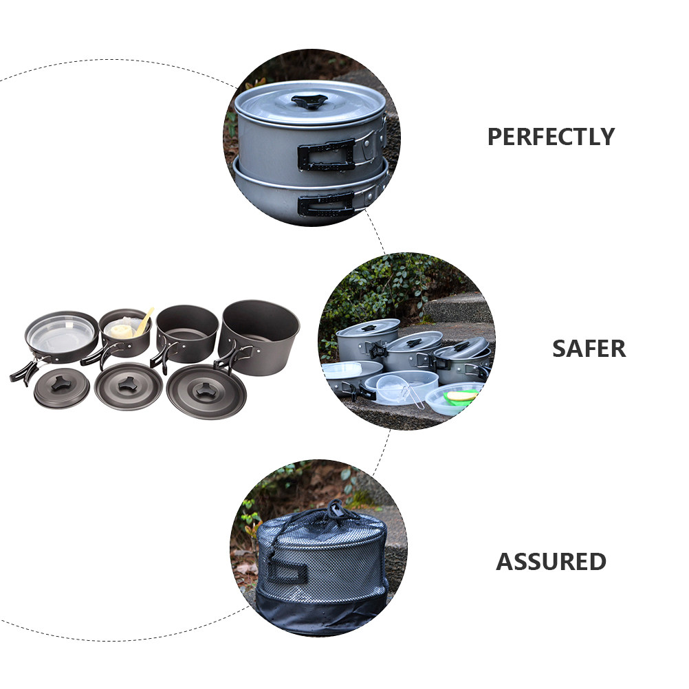1 Set kompaktes Camping-Kochge – Camping Cooking Set Compact Bewertung und Preis