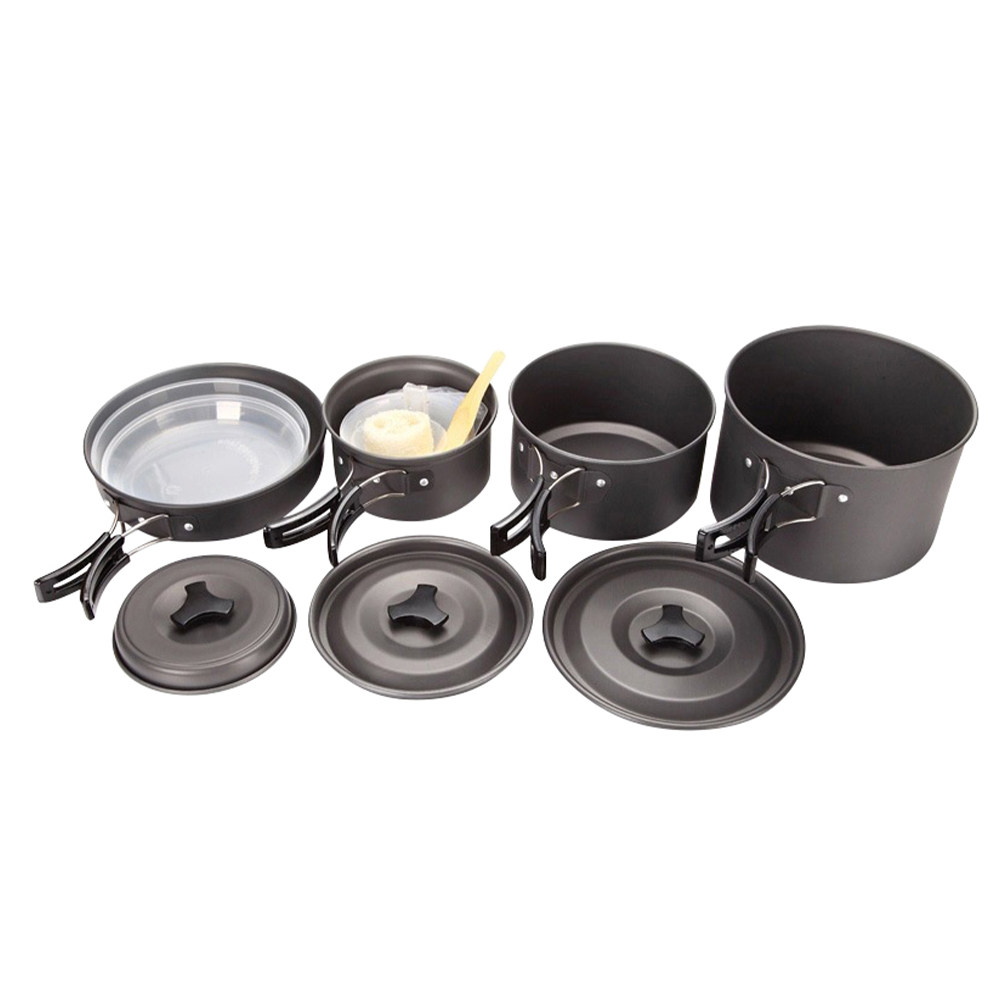 1 Set kompaktes Camping-Kochge – Camping Cooking Set Compact Bewertung und Preis