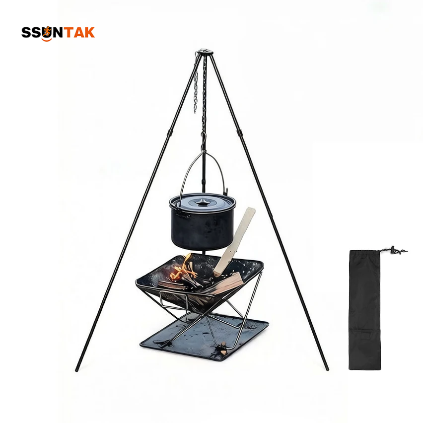 SSUNTAK Tragbarer Abnehmbarer  – Camping Hanging Cooking Pot Bewertung und Preis