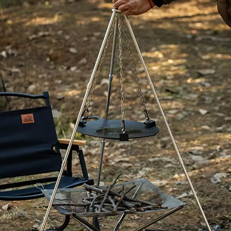 Aluminium-Camping-Feuerständer – Camping Hanging Cooking Pot Bewertung und Preis