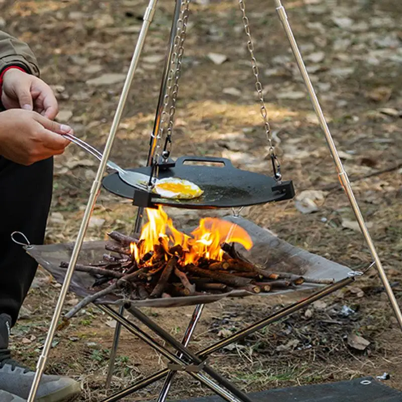 Aluminium-Camping-Feuerständer – Camping Hanging Cooking Pot Bewertung und Preis