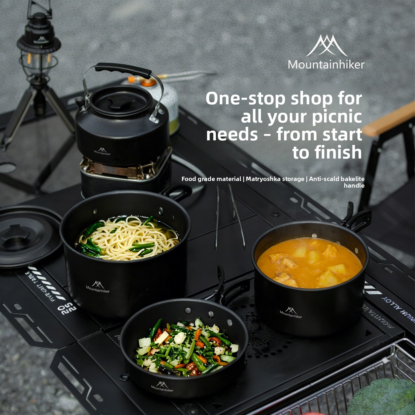 MOUNTAINHIKER Drei-, Vier- und – Camping Cooking Set Compact Bewertung und Preis