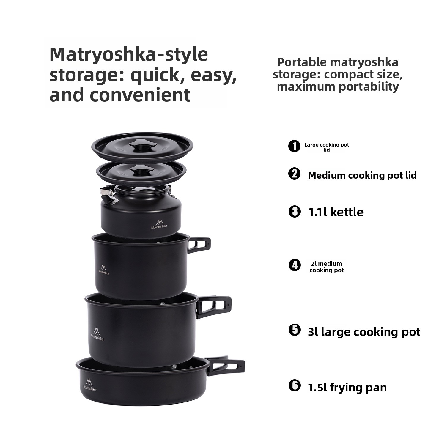 MOUNTAINHIKER Drei-, Vier- und – Camping Cooking Set Compact Bewertung und Preis