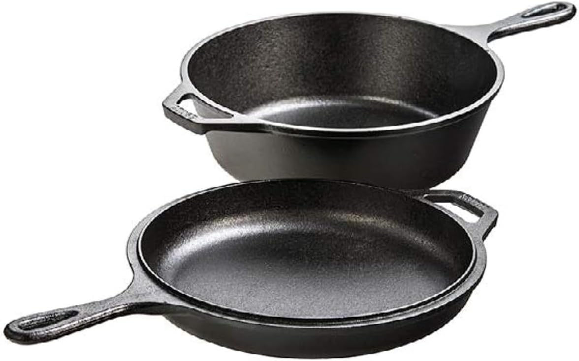 2-in-1 Gusseisen-Kombikocher:  – Skillet Cast Iron Camp Bewertung und Preis