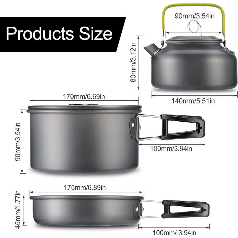 Outdoor-Camping-Kochgeschirr-S – Camping Outdoor Cooking Set Bewertung und Preis