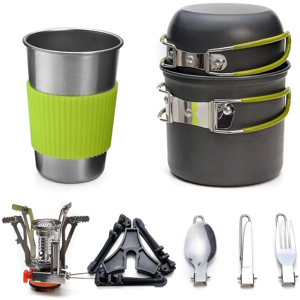 Camping-Kochgeschirr-Set mit H – Camping Cooking Pots And Pans Bewertung und Preis