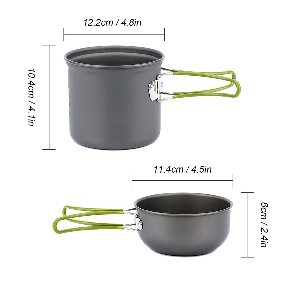 Camping-Kochgeschirr-Set mit H – Camping Cooking Pots And Pans Bewertung und Preis