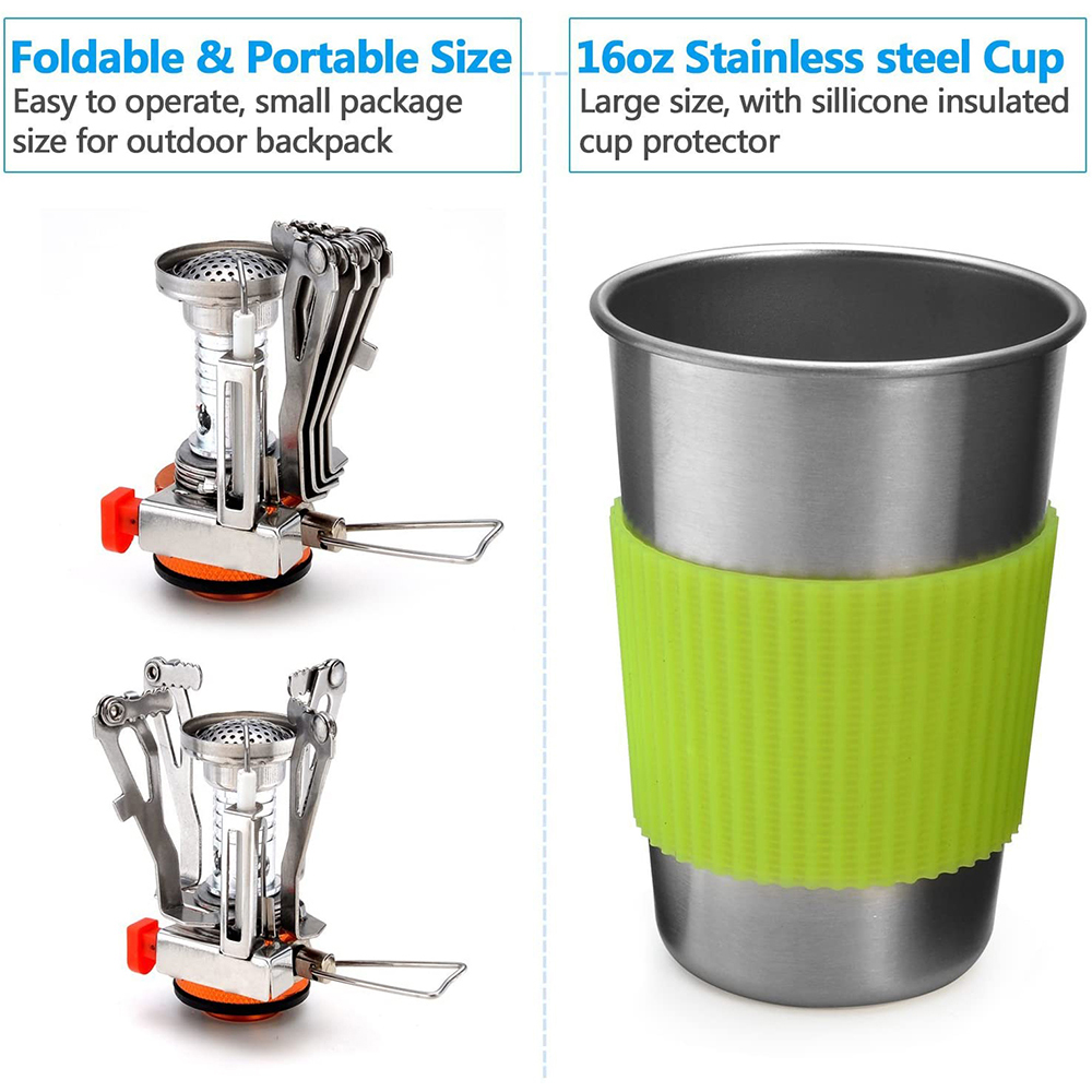 Camping-Kochgeschirr-Set mit H – Camping Cooking Pots And Pans Bewertung und Preis